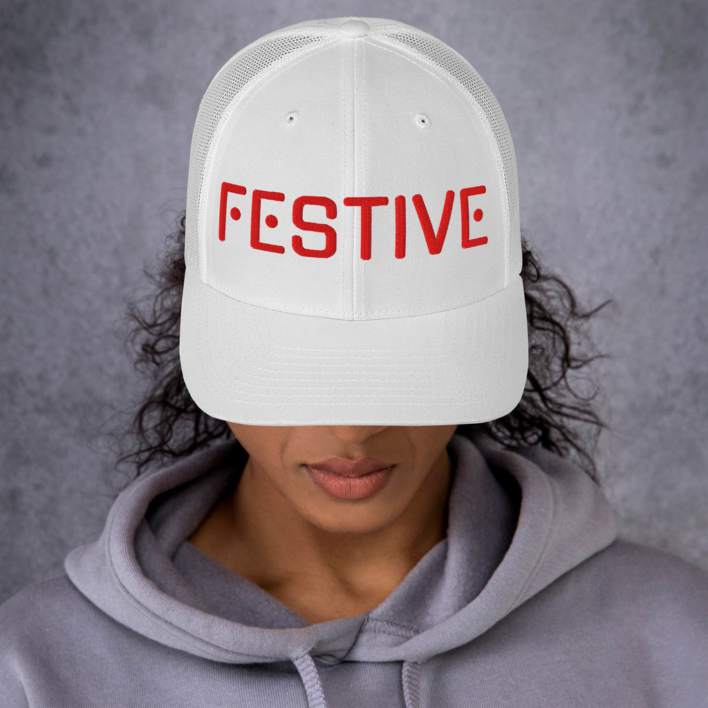 BE FESTIVE Holiday Trucker Hat