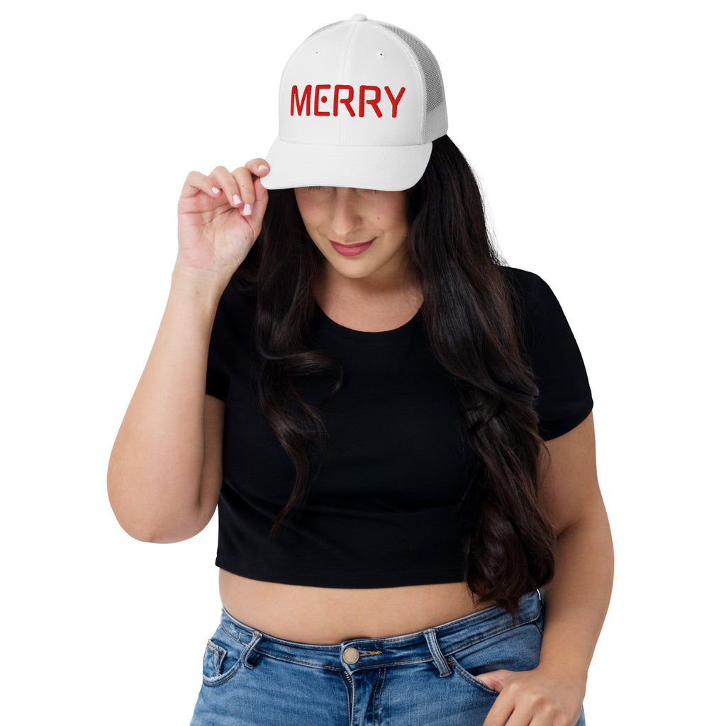 BE MERRY Holiday Trucker Hat